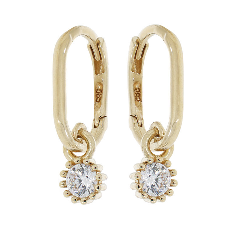 Cercei, Aur Galben, 14 k, 2.8 gr, Cod Produs: 868207 - Tezaurshop.ro