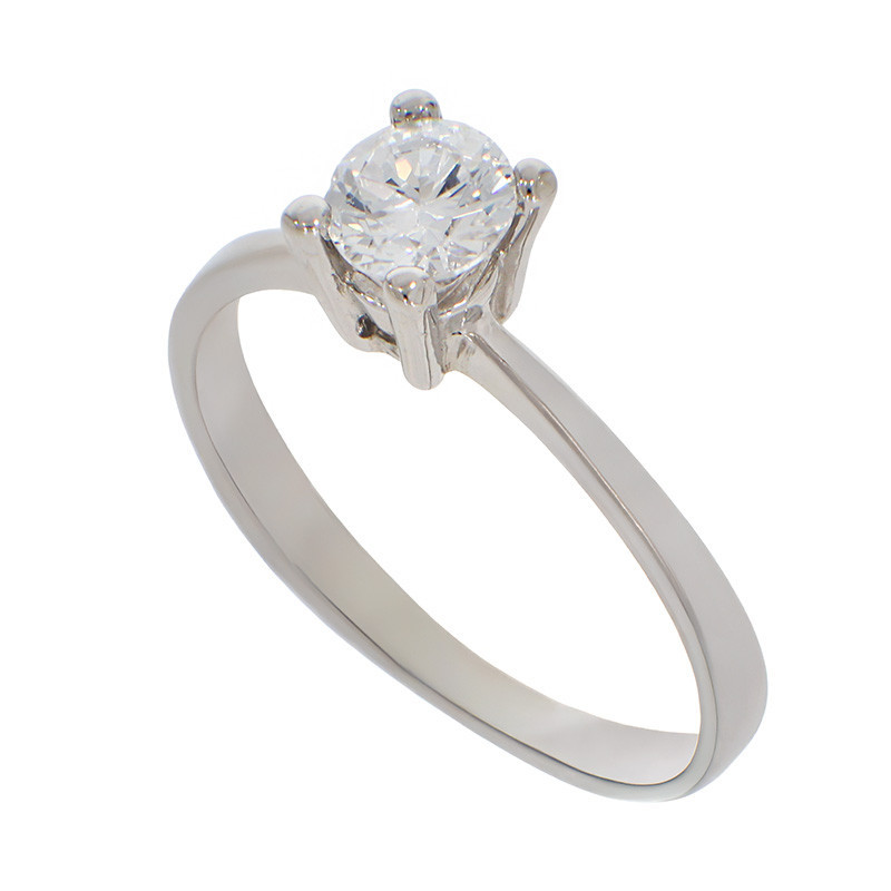 Inel De Logodna, Aur Alb, 18 k, 2 gr, Cod Produs: 881655 - Tezaurshop.ro
