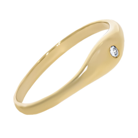 Inel, Aur Galben, 14 k, 1.72 gr, cu Diamante, Cod Produs: 527986 - 2