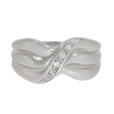 Inel, Aur Alb, 18 k, 6.09 gr, cu Diamante, Cod Produs: 559581 - 2