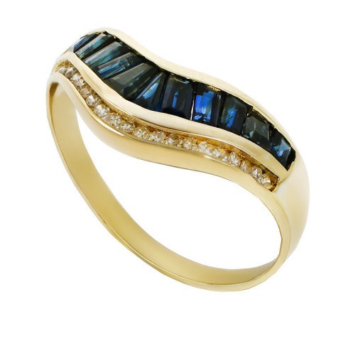 Inel, Aur Galben, 14 k, 2.29 gr, cu Diamante, Cod Produs: 560057 - 2