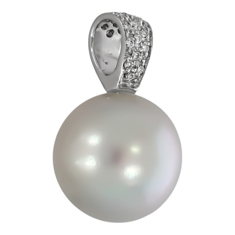 Pandantiv, Aur Alb, 18 k, 3.73 gr, cu Diamante, Cod Produs: 560096 - 2