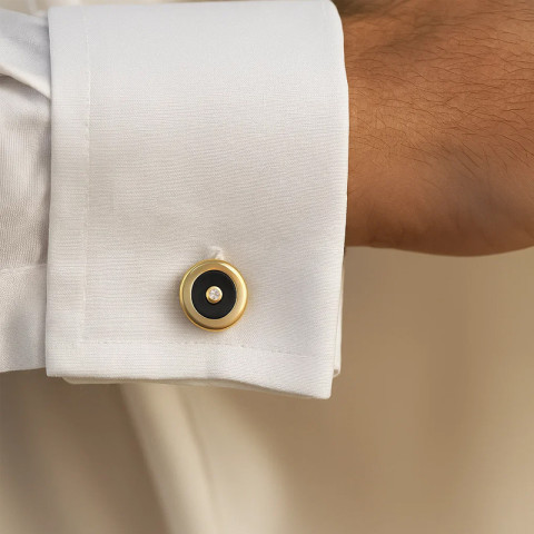 Butoni, Aur Galben, 18 k, 16.73 gr, cu Diamante, Cod Produs: 566798 - 2