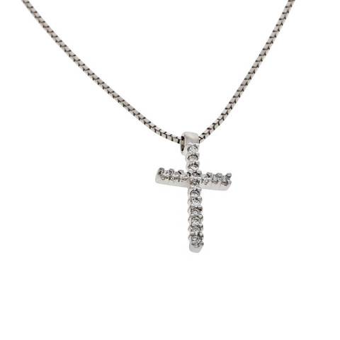 Colier, Aur Alb, 18 k, 3.57 gr, cu Diamante, Cod Produs: 568837 - 2