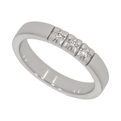 Inel, Aur Alb, 14 k, 3.99 gr, cu Diamante, Cod Produs: 576931 - 1