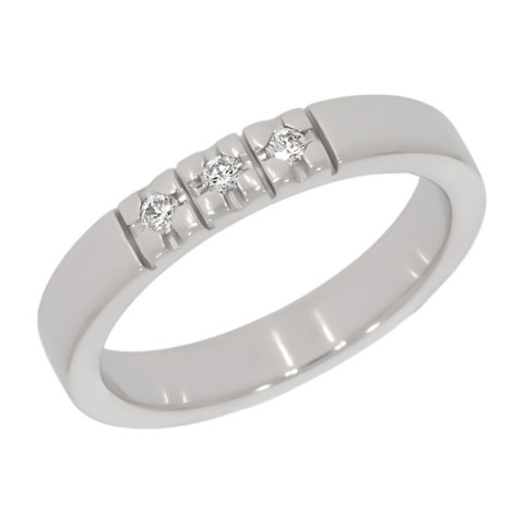 Inel, Aur Alb, 14 k, 3.99 gr, cu Diamante, Cod Produs: 576931 - 2