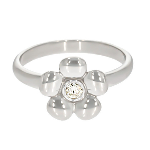 Inel, Aur Alb, 14 k, 3.3 gr, cu Diamante, Cod Produs: 591045 - 2