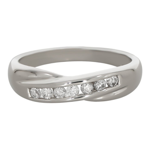 Inel, Aur Alb, 18 k, 3.93 gr, cu Diamante, Cod Produs: 629948 - 2
