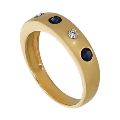 Inel, Aur Galben, 18 k, 4.08 gr, cu Diamante, Cod Produs: 635758 - 1