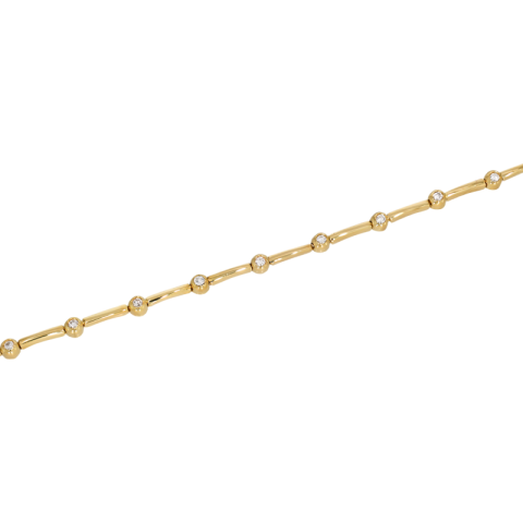 Bratara, Aur Galben, 18 k, 8.19 gr, cu Diamante, Cod Produs: 644877 - 2