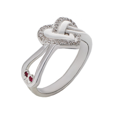 Inel, Aur Alb, 18 k, 4.7 gr, cu Diamante, Cod Produs: 647145 - 2
