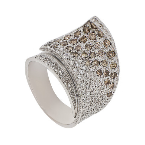 Inel, Aur Alb, 18 k, 18.2 gr, cu Diamante, Cod Produs: 649236 - 2