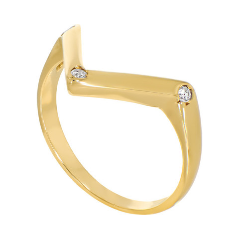 Inel, Aur Galben, 18 k, 2.87 gr, cu Diamante, Cod Produs: 650845 - 1