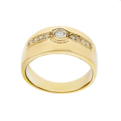 Inel, Aur Galben, 18 k, 6.27 gr, cu Diamante, Cod Produs: 651614 - 2
