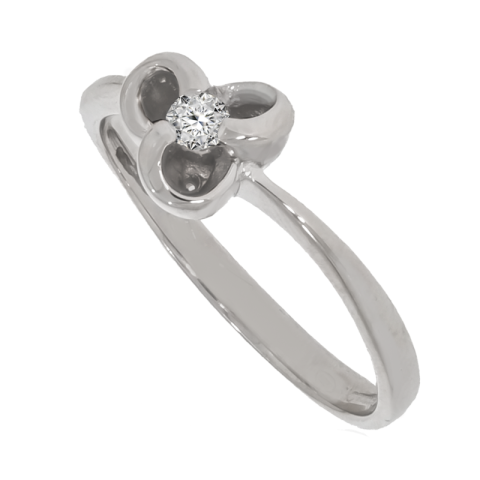 Inel, Aur Alb, 18 k, 3.02 gr, cu Diamante, Cod Produs: 652001 - 1