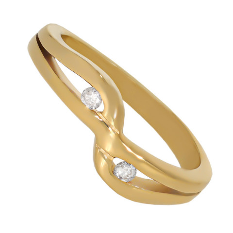 Inel, Aur Galben, 14 k, 2.86 gr, cu Diamante, Cod Produs: 657297 - 2