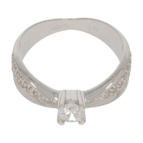Inel De Logodna, Aur Alb, 14 k, 3.99 gr, Cod Produs: 659589 - 2