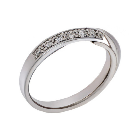 Inel, Aur Alb, 14 k, 3.85 gr, cu Diamante, Cod Produs: 659701 - 2