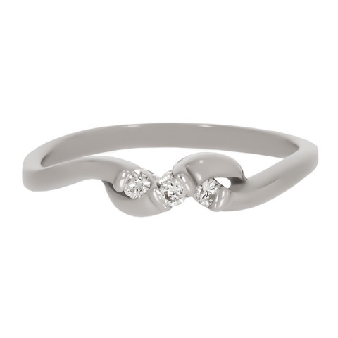 Inel, Aur Alb, 18 k, 2.59 gr, cu Diamante, Cod Produs: 661438 - 2