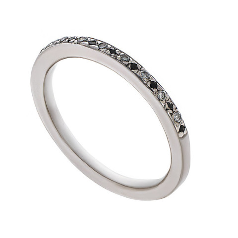 Inel, Aur Alb, 14 k, 1.91 gr, cu Diamante, Cod Produs: 664436 - 2