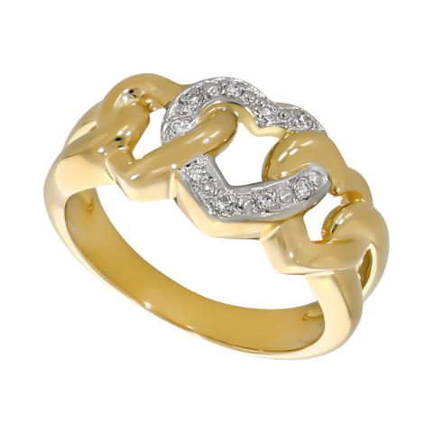 Inel, Aur Mixt, 18 k, 4.21 gr, cu Diamante, Cod Produs: 665228 - 1