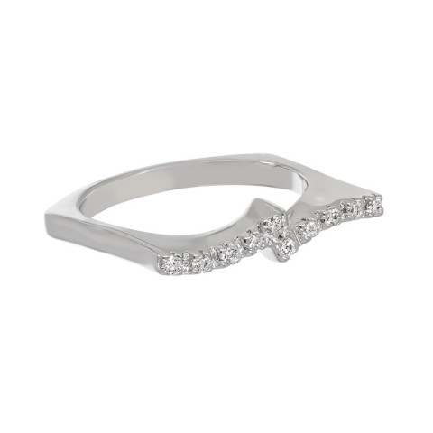 Inel, Aur Alb, 18 k, 4.17 gr, cu Diamante, Cod Produs: 669665 - 2