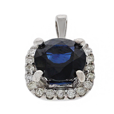 Pandantiv, Aur Alb, 18 k, 1.61 gr, cu Diamante, Cod Produs: 674706 - 2