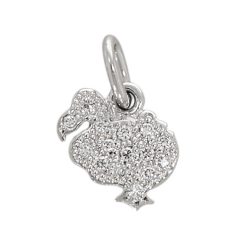 Pandantiv, Aur Alb, 18 k, 1.37 gr, cu Diamante, Cod Produs: 677187 - 2