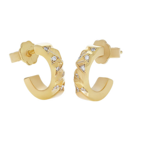 Cercei, Aur Galben, 18 k, 6.37 gr, cu Diamante, Cod Produs: 686425 - 2