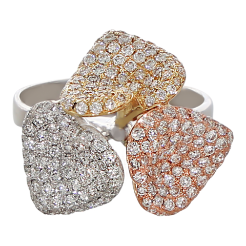Inel, Aur Mixt, 18 k, 4.13 gr, cu Diamante, Cod Produs: 691726 - 2