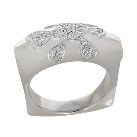 Inel, Aur Alb, 18 k, 11.51 gr, cu Diamante, Cod Produs: 692769 - 2