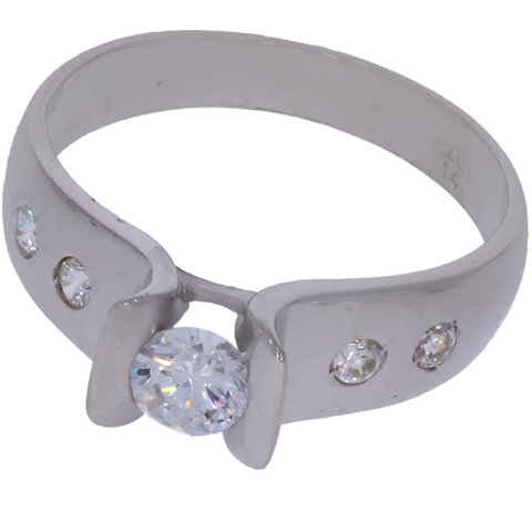 Inel, Aur Alb, 14 k, 4.45 gr, Cod Produs: 693130 - 1