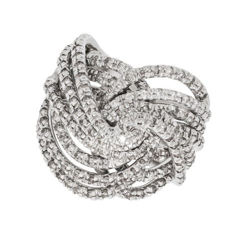 Inel, Aur Alb, 18 k, 15.4 gr, cu Diamante, Cod Produs: 696375 - 2