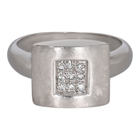 Inel, Aur Alb, 18 k, 5.51 gr, cu Diamante, Cod Produs: 699433 - 2