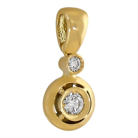 Pandantiv, Aur Galben, 14 k, 1.95 gr, cu Diamante, Cod Produs: 701478 - 2