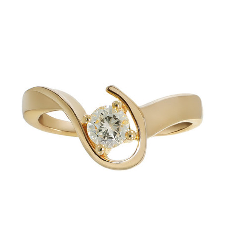 Inel, Aur Galben, 14 k, 3.97 gr, cu Diamante, Cod Produs: 703041 - 2