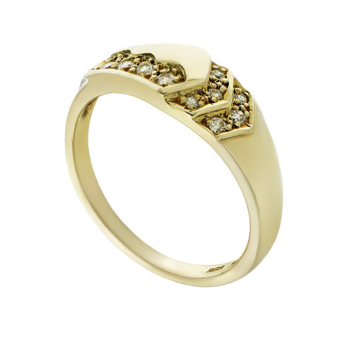 Inel, Aur Galben, 14 k, 3.31 gr, cu Diamante, Cod Produs: 706023 - 2