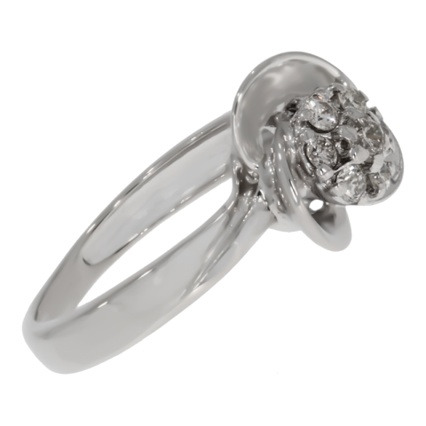 Inel, Aur Alb, 18 k, 3.42 gr, cu Diamante, Cod Produs: 707521 - 2