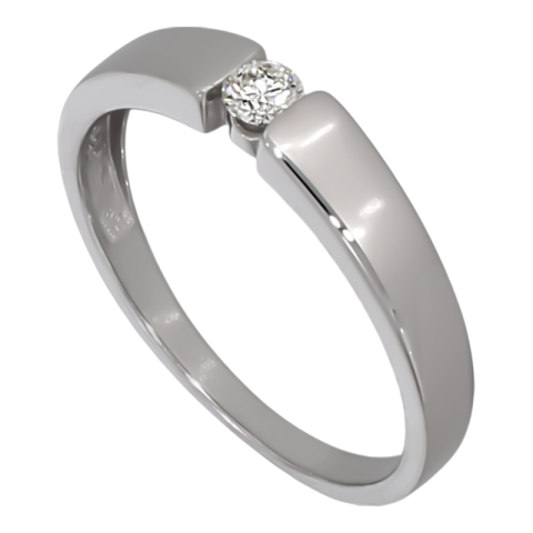 Inel, Aur Alb, 14 k, 2.01 gr, cu Diamante, Cod Produs: 708405 - 1