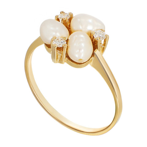 Inel, Aur Galben, 18 k, 3.09 gr, cu Diamante, Cod Produs: 709329 - 1