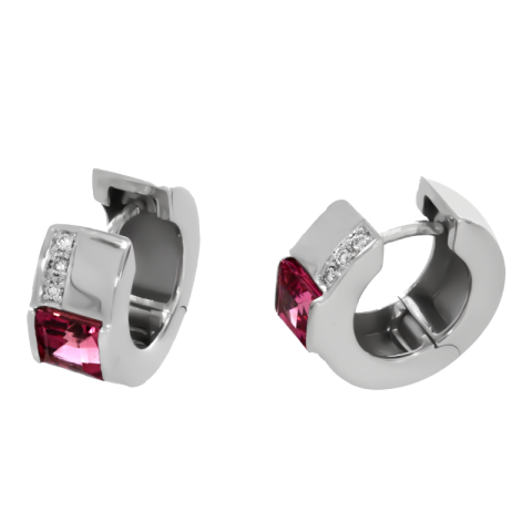 Cercei, Aur Alb, 14 k, 7.38 gr, cu Diamante, Cod Produs: 709402 - 2
