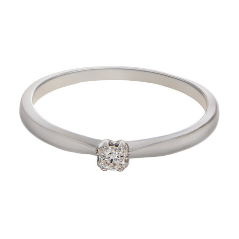 Inel, Aur Alb, 14 k, 1.2 gr, cu Diamante, Cod Produs: 710084 - 2