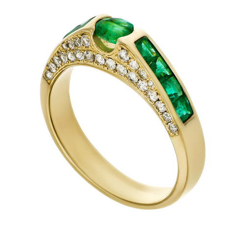 Inel, Aur Galben, 14 k, 4.82 gr, cu Diamante, Cod Produs: 710347 - 2