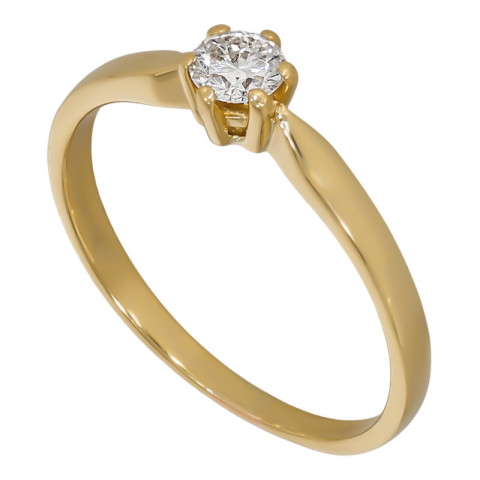 Inel, Aur Galben, 18 k, 2.18 gr, cu Diamante, Cod Produs: 710421 - 1