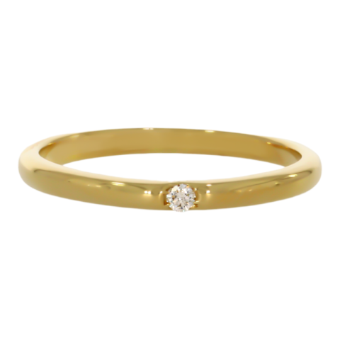 Inel, Aur Galben, 18 k, 1.67 gr, cu Diamante, Cod Produs: 710593 - 1