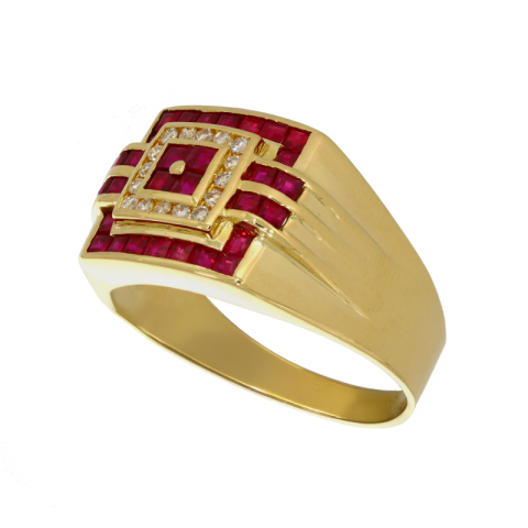 Inel, Aur Galben, 18 k, 9.44 gr, cu Diamante, Cod Produs: 711895 - 2