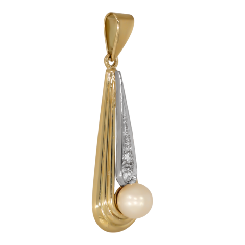 Pandantiv, Aur Mixt, 14 k, 2.34 gr, cu Diamante, Cod Produs: 712208 - 2