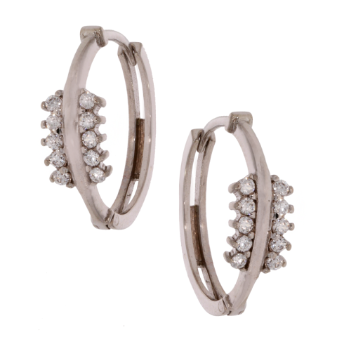 Cercei, Aur Alb, 14 k, 2.26 gr, Cod Produs: 712627 - 1