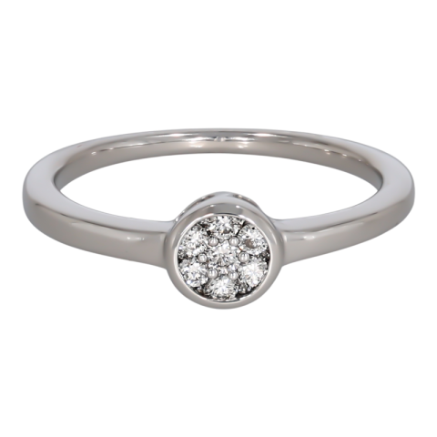Inel, Aur Alb, 14 k, 1.78 gr, cu Diamante, Cod Produs: 712999 - 2