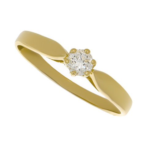 Inel, Aur Galben, 18 k, 1.9 gr, cu Diamante, Cod Produs: 713051 - 1